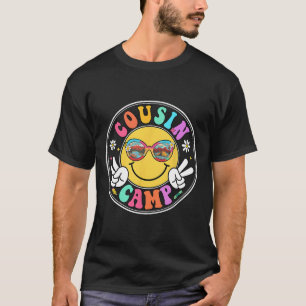 Cousin Camp 2025 Funny Camping Crew Summer Family  T-Shirt