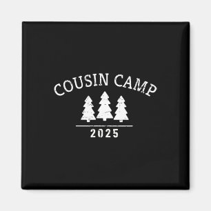 Cousin Camp 2025 Minimalist Tree Artwork Fun Summe Magnet