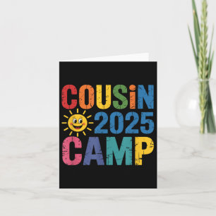 Cousin Camp 2025 Shirt - Colourful Family Reunion  Card