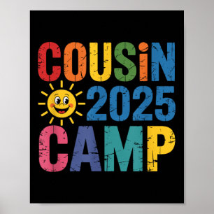 Cousin Camp 2025 Shirt - Colourful Family Reunion Poster
