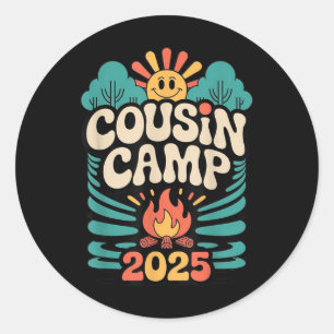 Cousin Camp 2025 Summer Vacation Trip Matching Fam Classic Round Sticker
