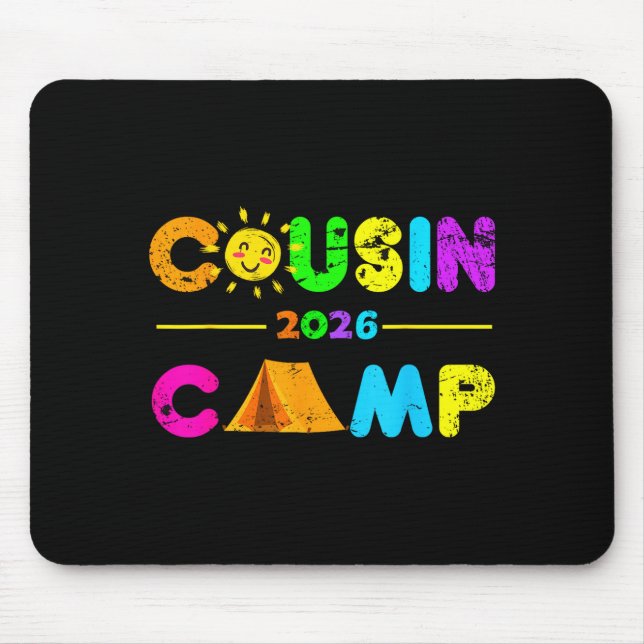 Cousin camp 2026 camping campfire summer vacation mouse pad (Front)