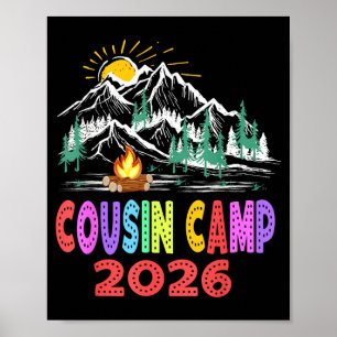 Cousin Camp 2026 Family Camping Summer Vacay Camp Poster