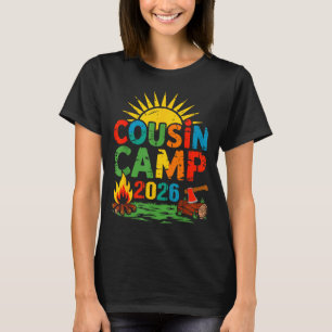 Cousin Camp 2026 Family Summer Trip Campfire T-Shirt