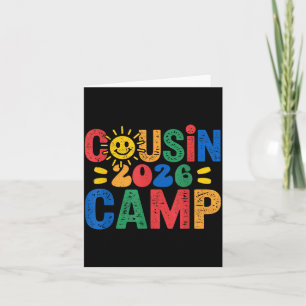 Cousin Camp 2026 Family Vacation Summer Camng Boys Card