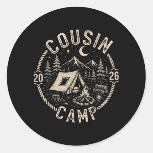Cousin Camp 2026 Family Vacation Summer Camping Classic Round Sticker