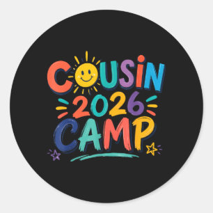 Cousin Camp 2026 Family Vacation Summer Camping Classic Round Sticker