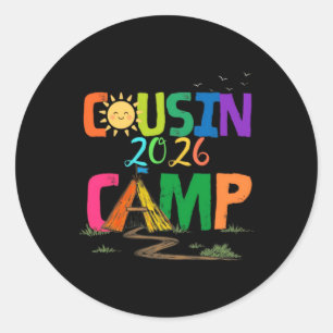 Cousin Camp 2026 Sun Pee Fun Family Reunion 1 Classic Round Sticker