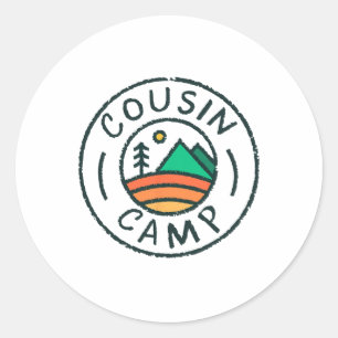 Cousin Camp Friends Summer Travel Family Vacation Classic Round Sticker