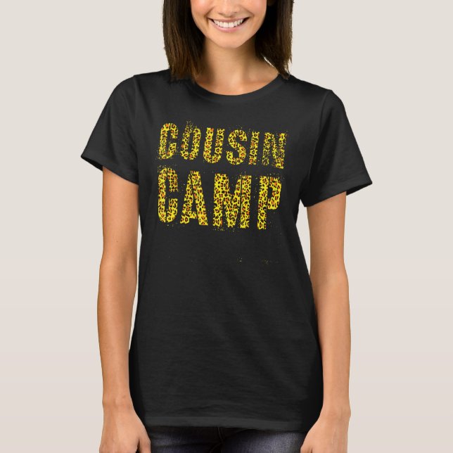 Cousin Camp Leopard Print  Nana Dada Reeducation 2 T-Shirt (Front)