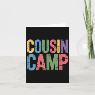 Cousin Camp Pajamas Kids Girls Toddler Matching  Card