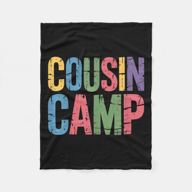Cousin Camp Pyjamas Kids Girls Toddler Matching  Fleece Blanket (Front)