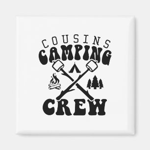 Cousin Camping Crew 2025 Shirt Family Vacation Cam Magnet