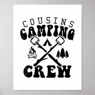 Cousin Camping Crew 2025 Shirt Family Vacation Cam Poster