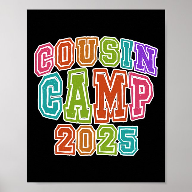 Cousin Camping Crew 2025 Spring Break Summer Trip  Poster (Front)