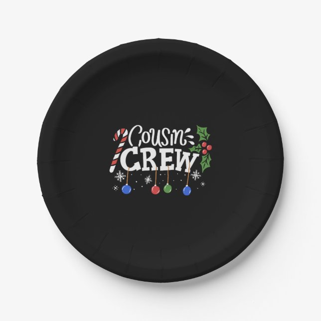 Cousin Christmas Paper Plate (Front)