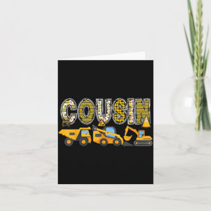 Cousin Construction Excavator Kids Matching Family Card
