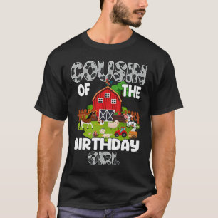 Cousin Cow Farming Birthday Girl Barnyard Family M T-Shirt