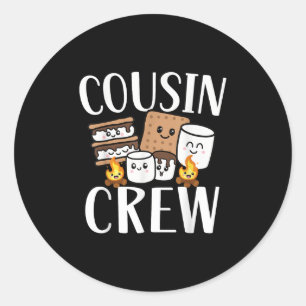 Cousin Crew 2024 Camping Trip Smore Campfire Group Classic Round Sticker