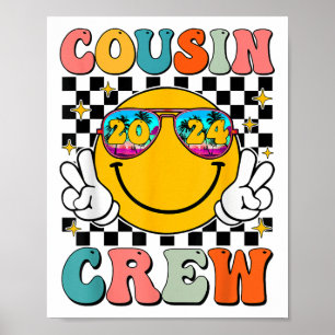 Cousin Crew 2024 Family Summer Vacation Beach Sung Poster