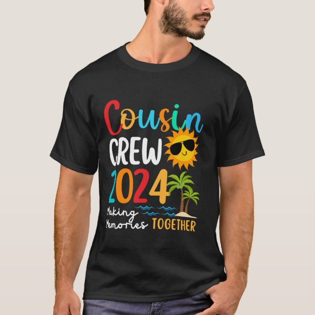 Cousin crew 2024 Summer Vacation Beach Family Trip T-Shirt (Front)