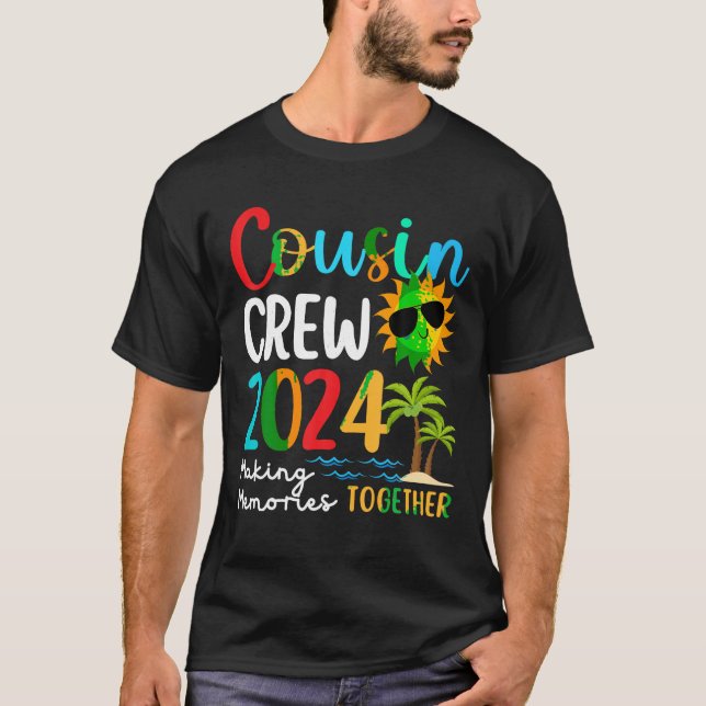 Cousin crew 2024 Summer Vacation Beach Family Trip T-Shirt (Front)