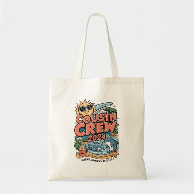 Cousin crew 2024 Summer Vacation Beach Family Trip Tote Bag (Front)