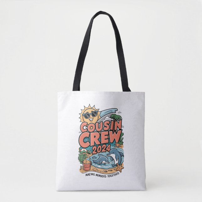Cousin crew 2024 Summer Vacation Beach Family Trip Tote Bag (Front)