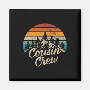 Cousin Crew 2025 Camping Outdoor Sunset Summer Cam Magnet