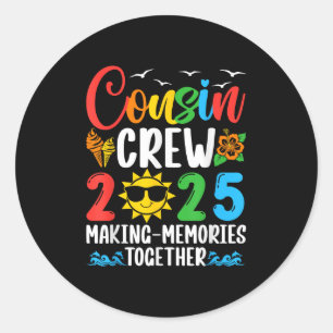 Cousin Crew 2025 Family Reunion Matching Family Va Classic Round Sticker