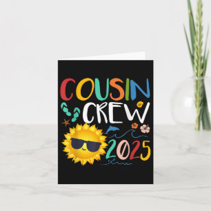 Cousin Crew 2025 Shirt Family Vacation Beach  Card