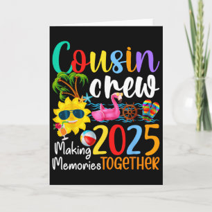 Cousin Crew 2025 Summer Vacation Beach Family Trip Card