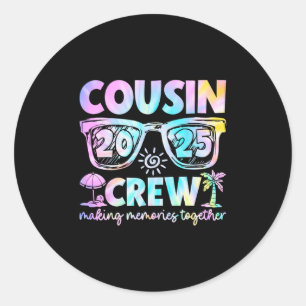 Cousin Crew 2025 Summer Vacation Beach Family Trip Classic Round Sticker