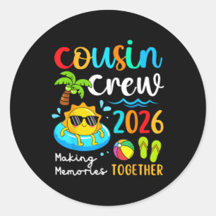 Cousin Crew 2026 Making Memories Together Summer Classic Round Sticker