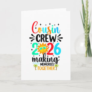 Cousin Crew 2026 Summer Vacation Beach Family Trip Card