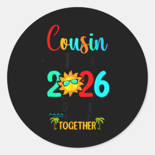 Cousin crew 2026 summer vacation beach family trip classic round sticker