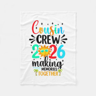 Cousin Crew 2026 Summer Vacation Beach Family Trip Fleece Blanket