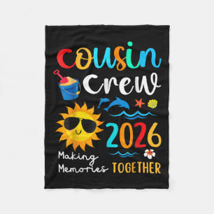 Cousin Crew 2026 Summer Vacation Beach Family Trip Fleece Blanket