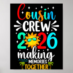 Cousin crew 2026 summer vacation beach family trip poster