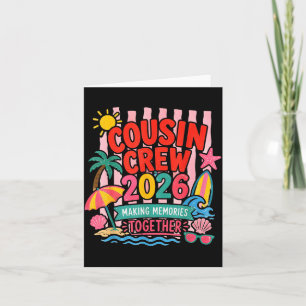 Cousin crew 2026 summer vacation family reunion card