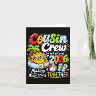 Cousin Crew 2026 Vacation Summer Memories Kids Card