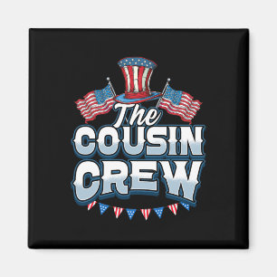 Cousin Crew 4th Of July Family Matching Group Cous Magnet