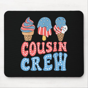 Cousin Crew 4th Of July Ice Cream Patriotic Family Mouse Pad