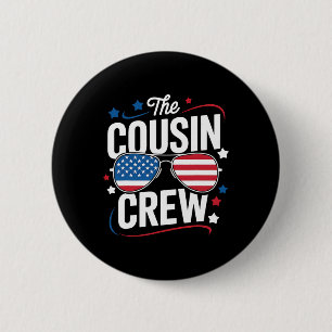 Cousin Crew 4th Of July Matching Family Patriotic 6 Cm Round Badge