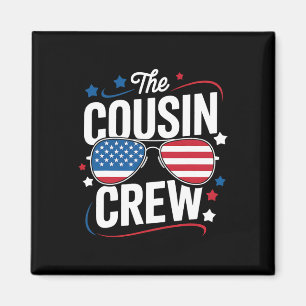 Cousin Crew 4th Of July Matching Family Patriotic Magnet