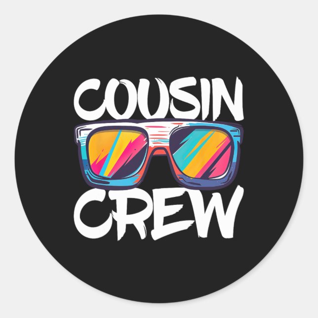 Cousin Crew Adults Kids Matching Cousin Crew  Classic Round Sticker (Front)