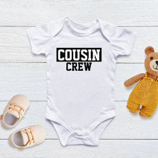 Cousin Crew Black and White Kids Baby T-Shirt Bodysuit