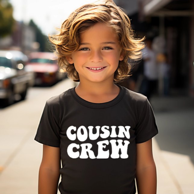 Cousin Crew | Black Matching Family Unisex Kids T-Shirt (Creator Uploaded)