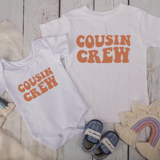 Cousin Crew | Brown Matching Family Baby T-Shirt (Creator Uploaded)