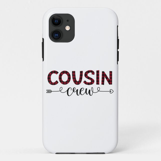 Cousin Crew Buffalo Plaid Pattern Christmas Case-Mate iPhone Case (Back)
